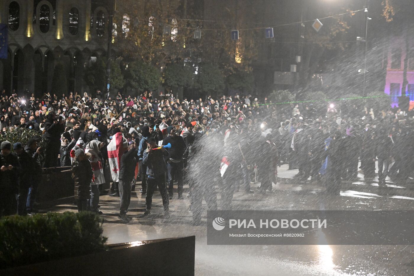 Продолжение акции протеста оппозиции в Тбилиси