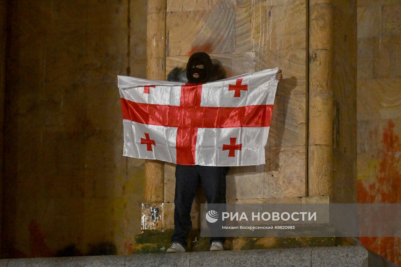 Продолжение акции протеста оппозиции в Тбилиси