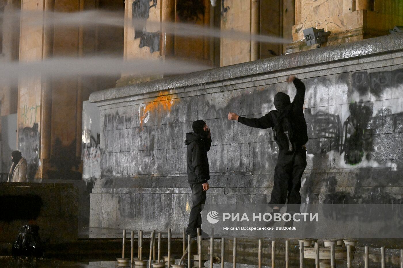 Продолжение акции протеста оппозиции в Тбилиси