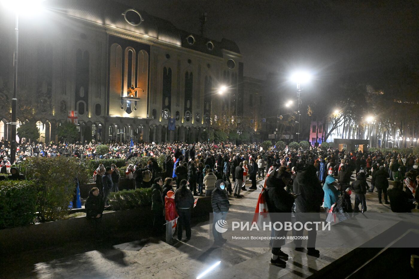 Продолжение акции протеста оппозиции в Тбилиси