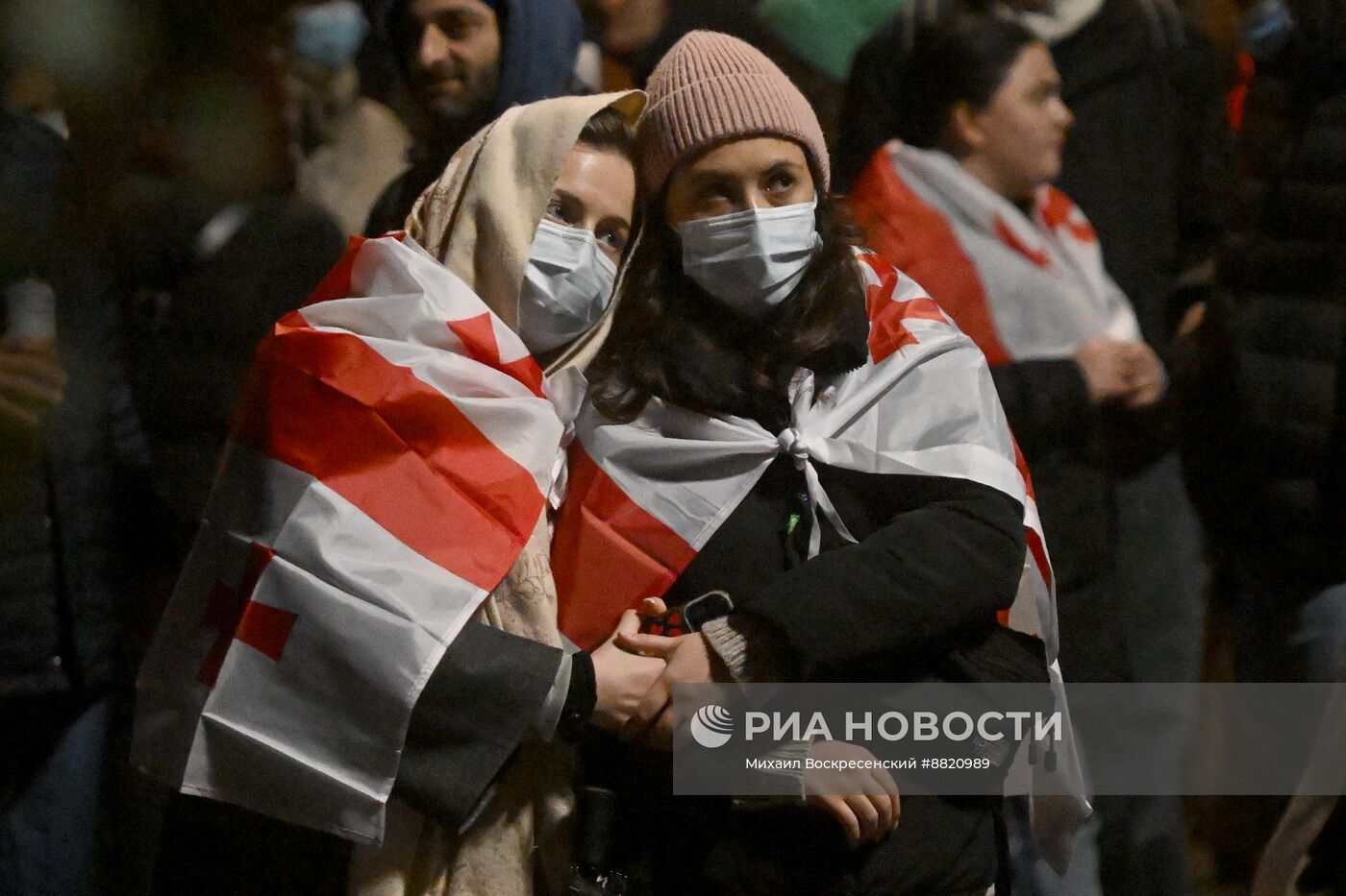 Продолжение акции протеста оппозиции в Тбилиси