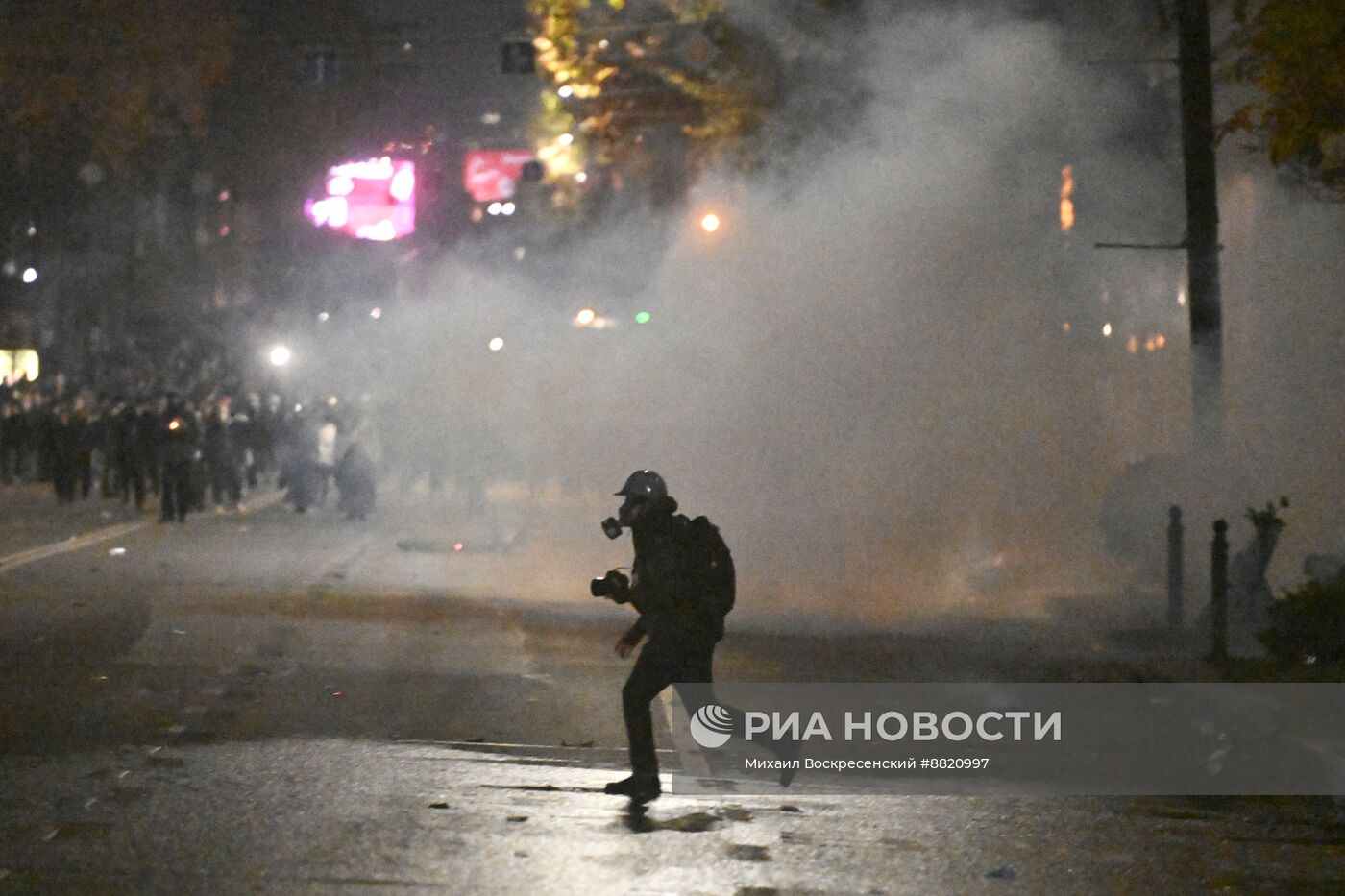 Продолжение акции протеста оппозиции в Тбилиси