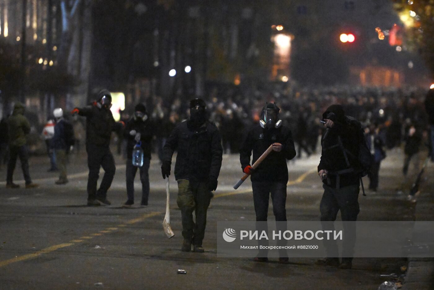 Продолжение акции протеста оппозиции в Тбилиси