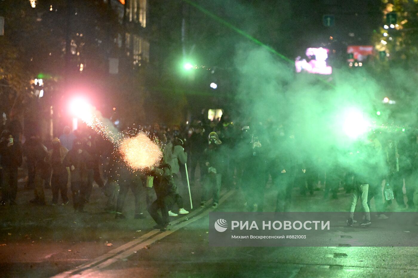 Продолжение акции протеста оппозиции в Тбилиси