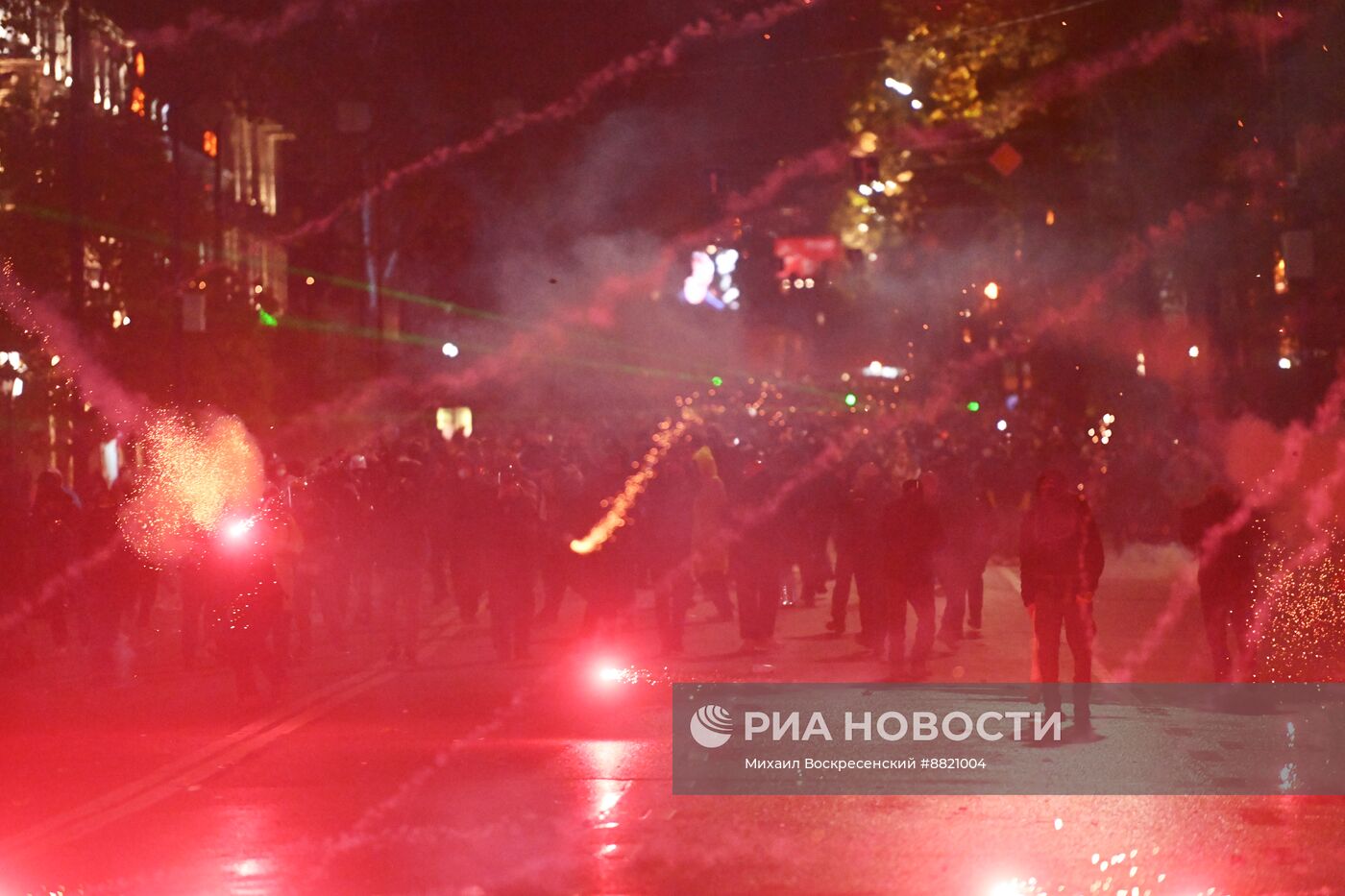 Продолжение акции протеста оппозиции в Тбилиси