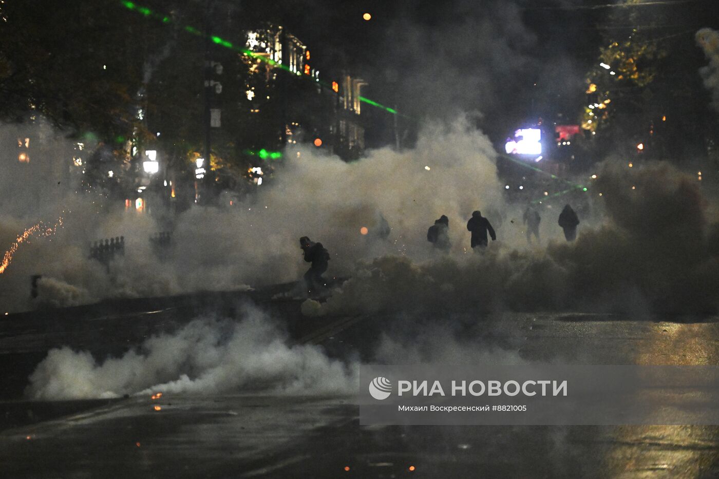 Продолжение акции протеста оппозиции в Тбилиси