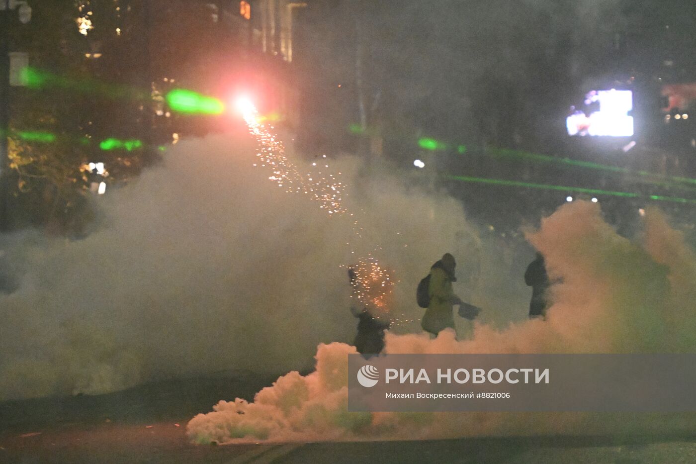 Продолжение акции протеста оппозиции в Тбилиси