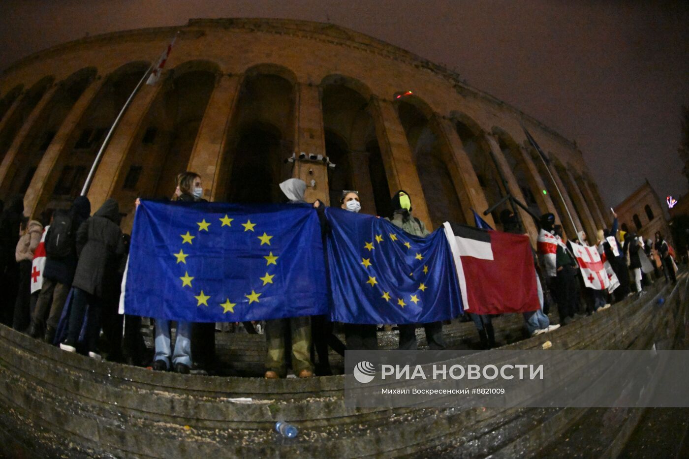 Продолжение акции протеста оппозиции в Тбилиси