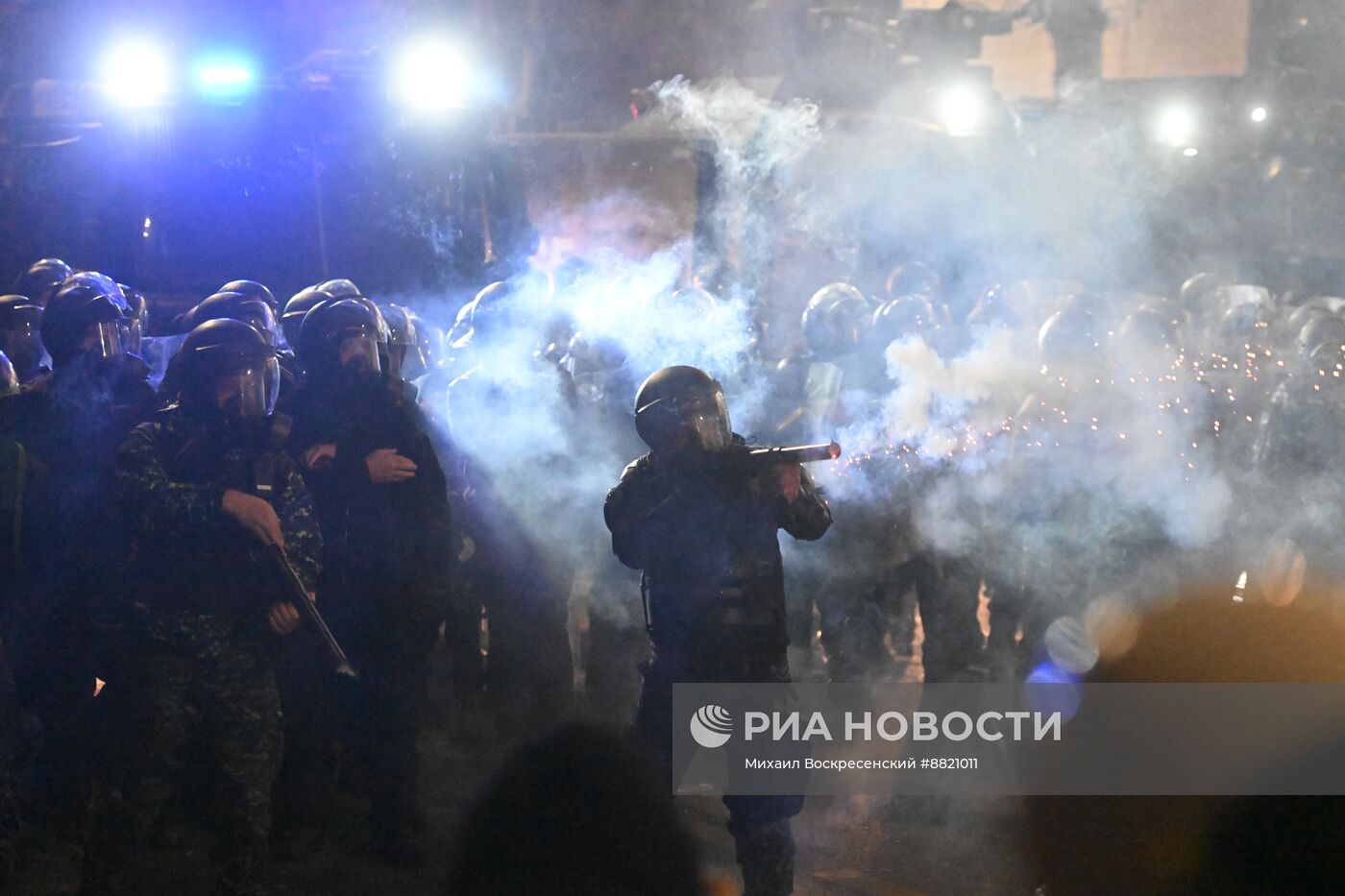 Продолжение акции протеста оппозиции в Тбилиси