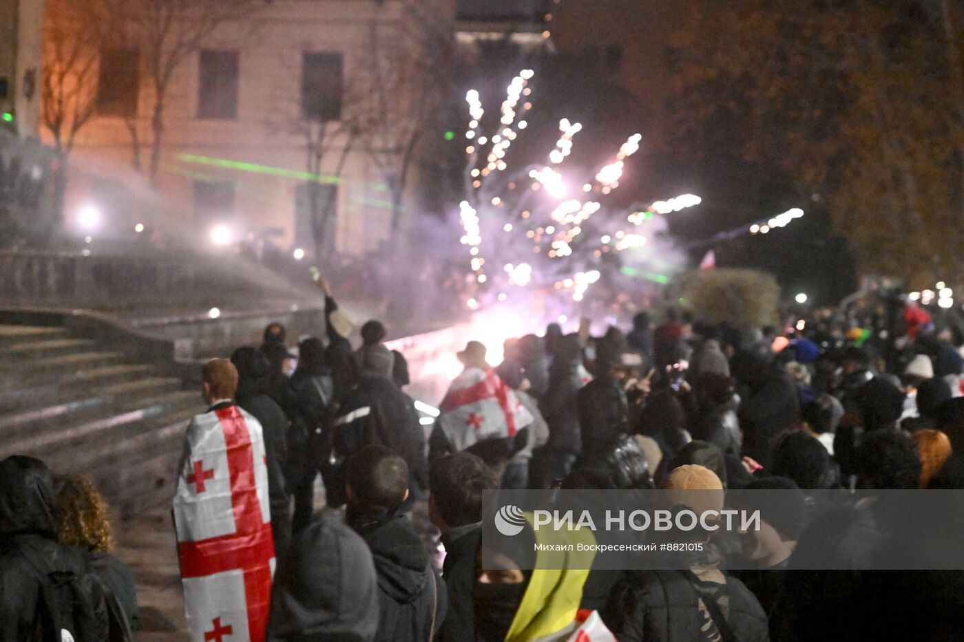 Продолжение акции протеста оппозиции в Тбилиси