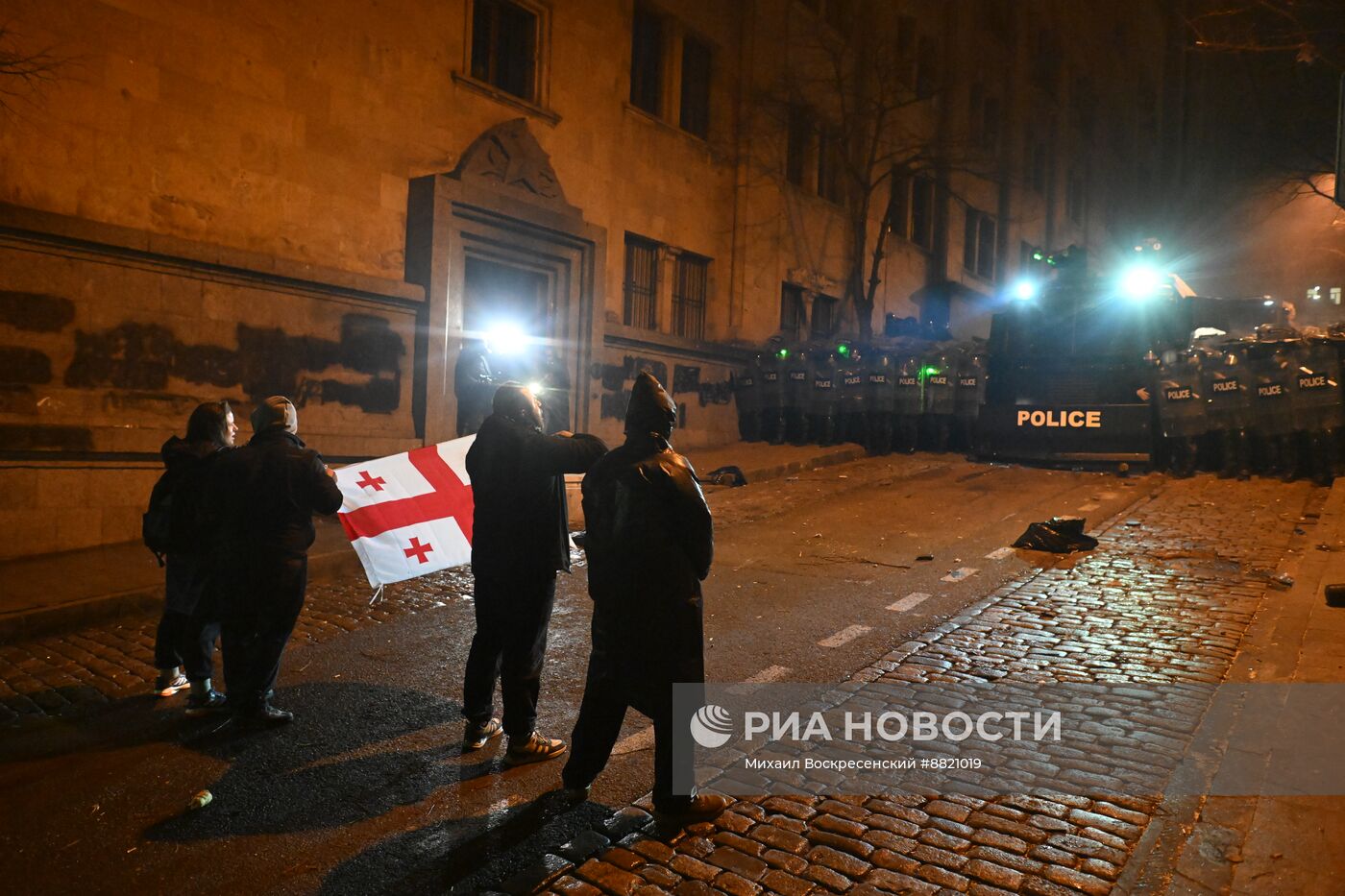 Продолжение акции протеста оппозиции в Тбилиси