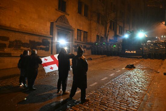 Продолжение акции протеста оппозиции в Тбилиси