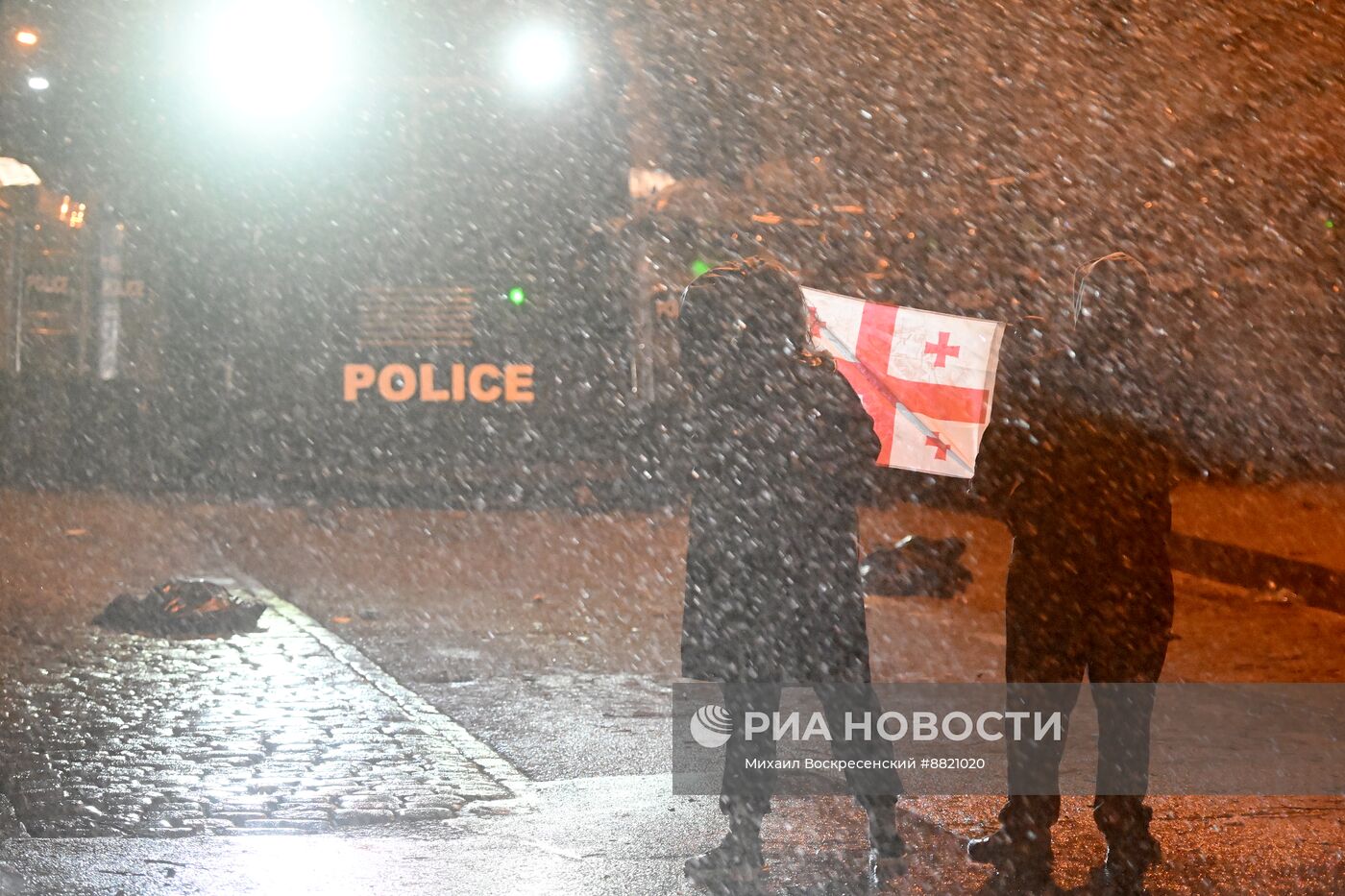 Продолжение акции протеста оппозиции в Тбилиси