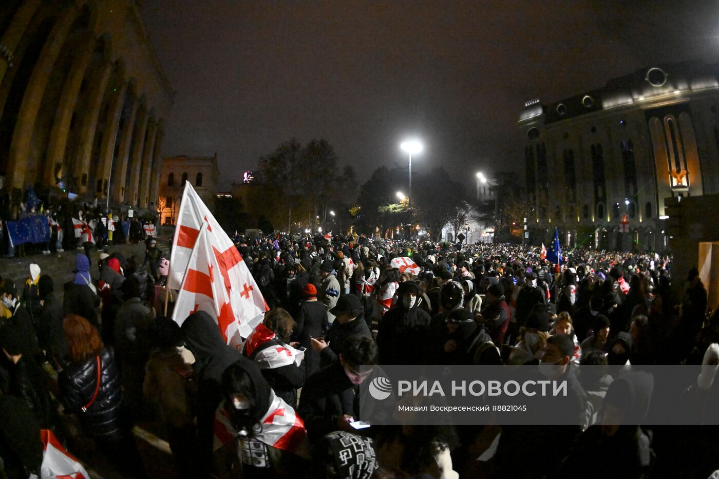 Продолжение акции протеста оппозиции в Тбилиси