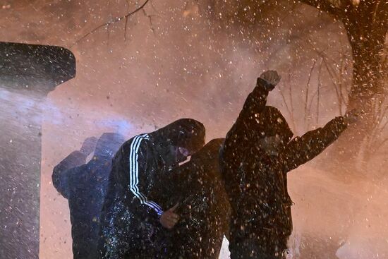 Продолжение акции протеста оппозиции в Тбилиси