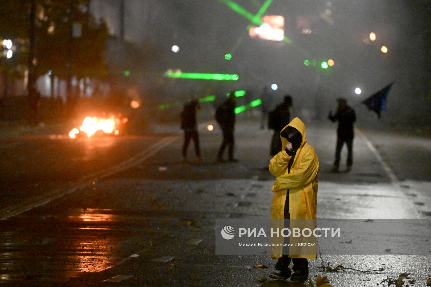 Продолжение акции протеста оппозиции в Тбилиси