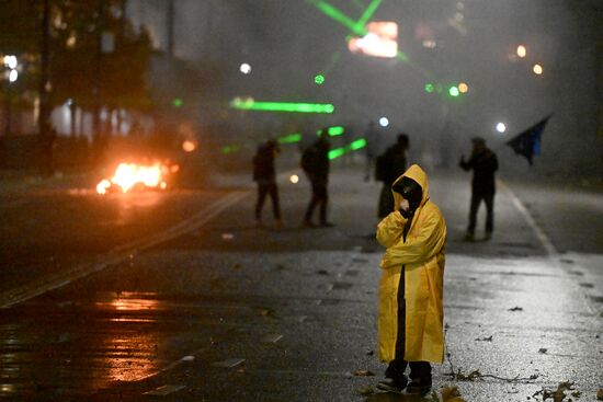 Продолжение акции протеста оппозиции в Тбилиси