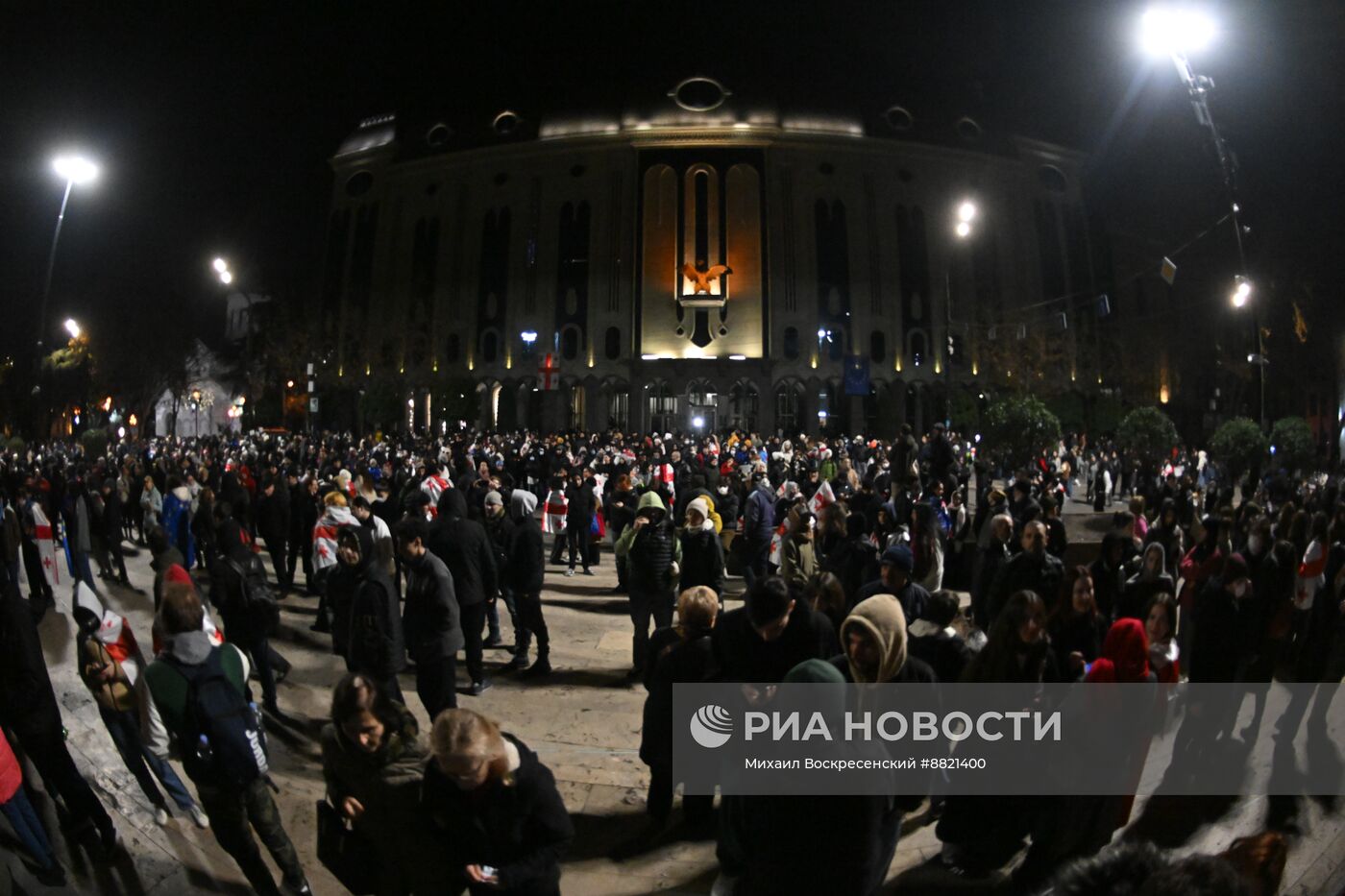 Акция протеста оппозиции в Тбилиси