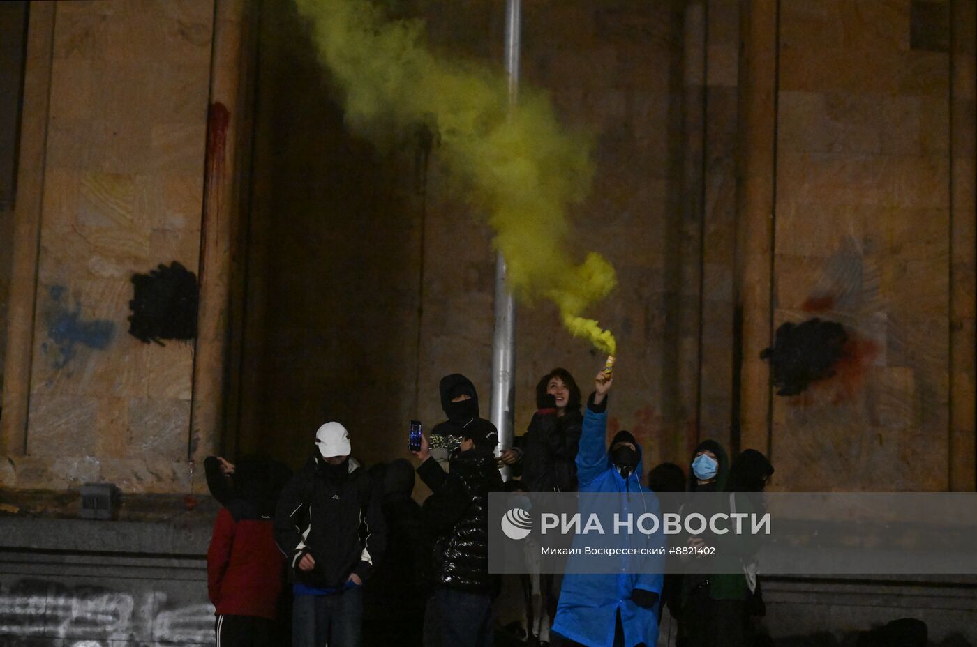 Акция протеста оппозиции в Тбилиси