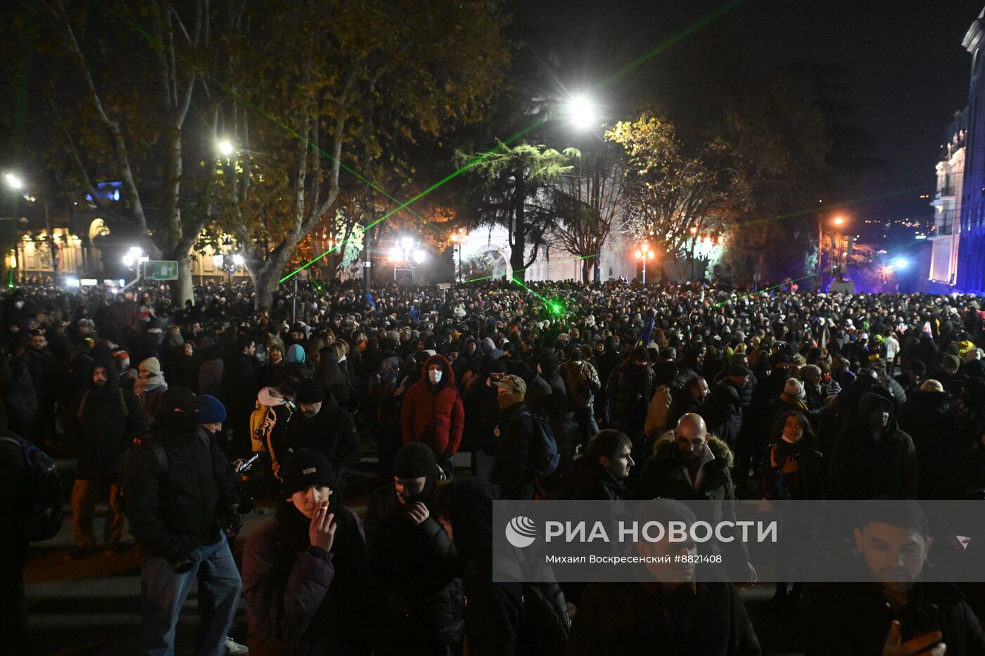 Акция протеста оппозиции в Тбилиси