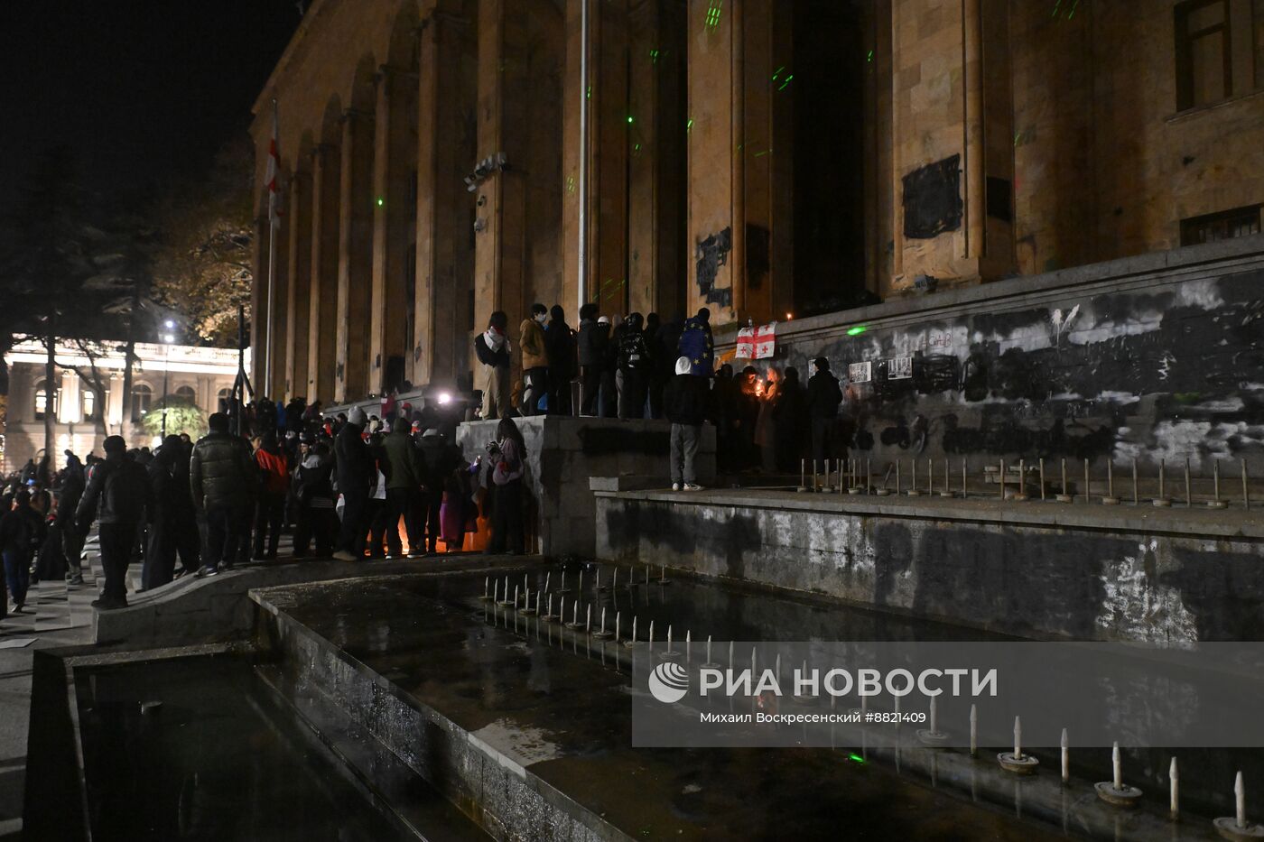 Акция протеста оппозиции в Тбилиси