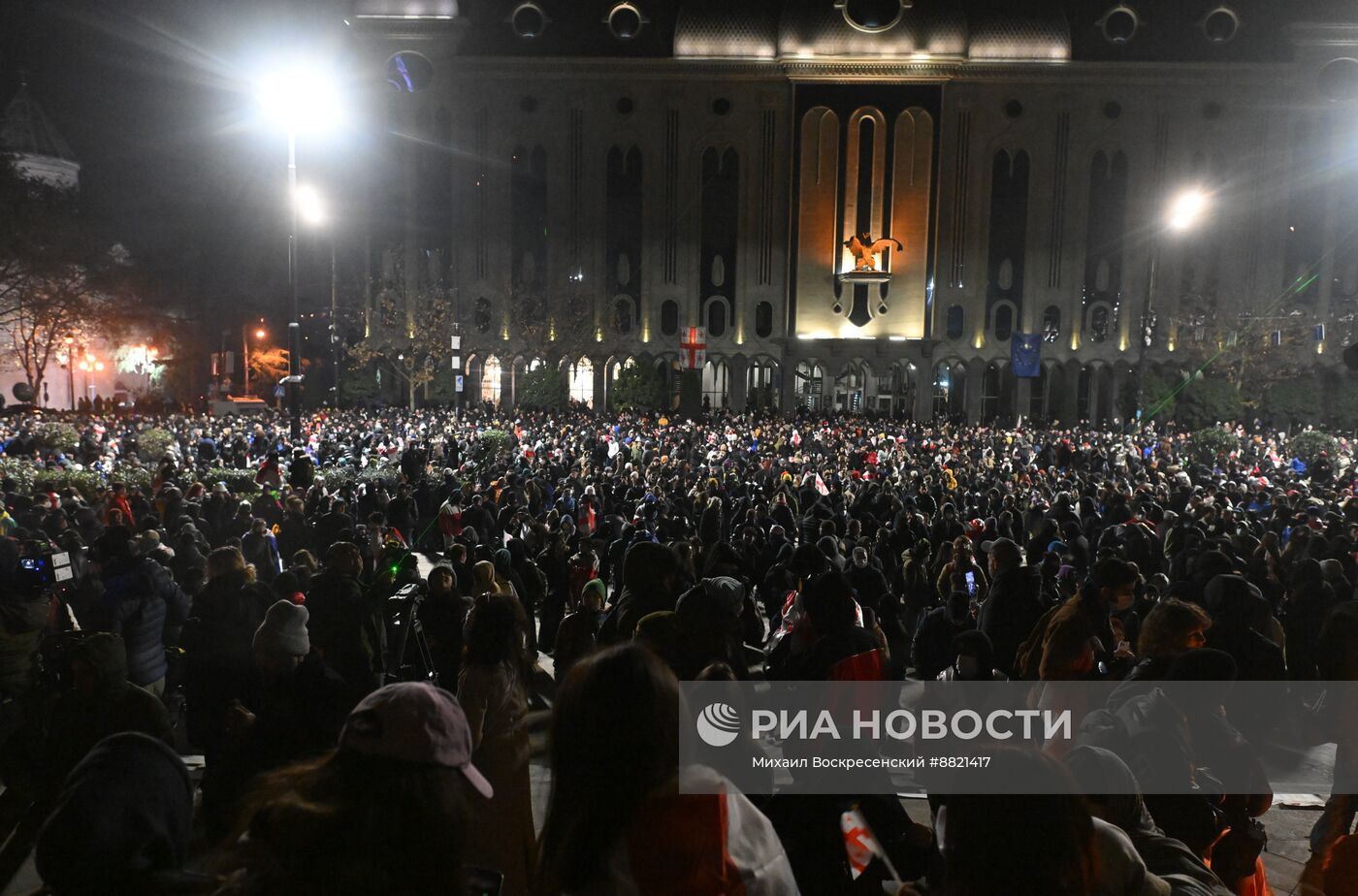 Акция протеста оппозиции в Тбилиси