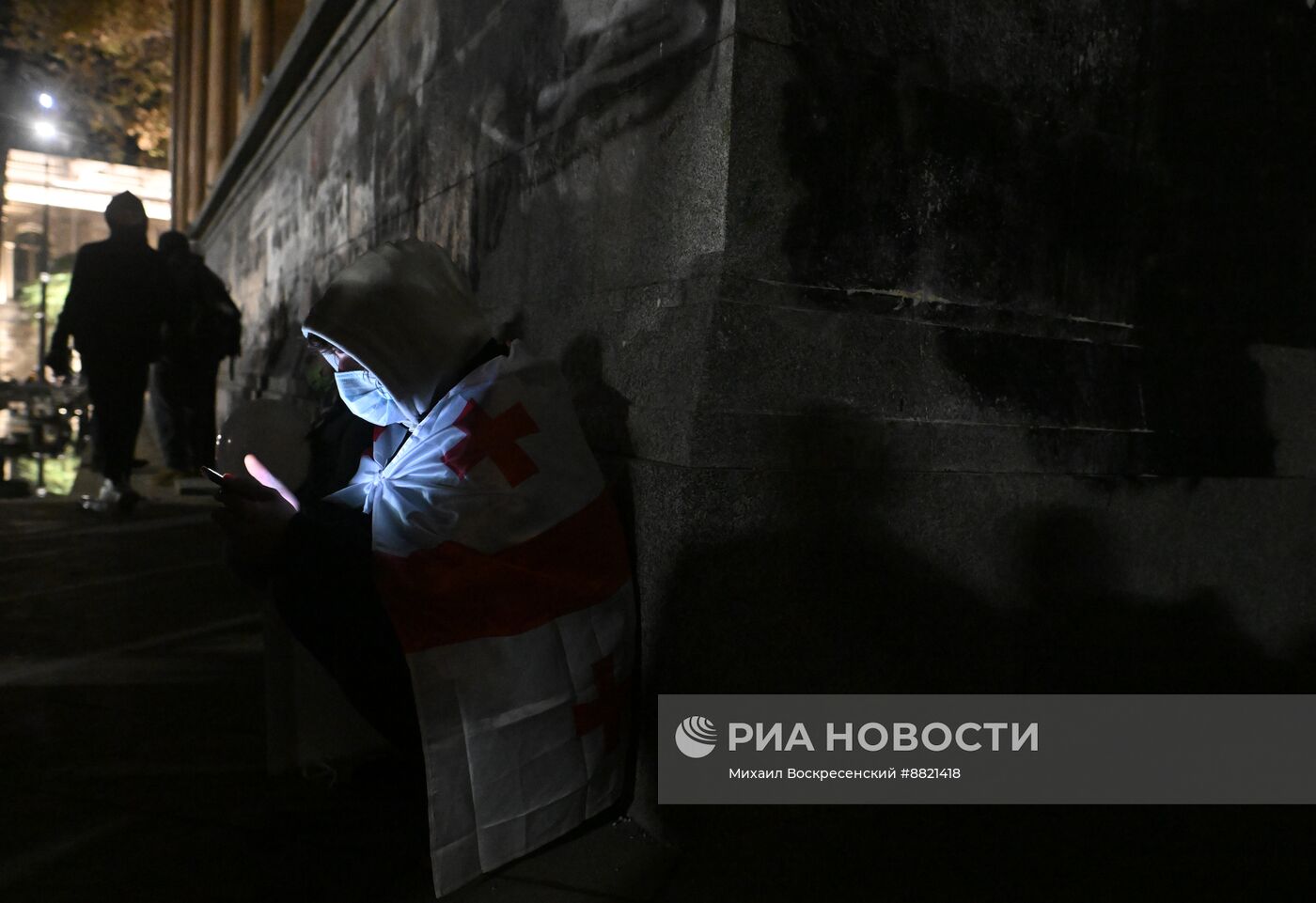 Акция протеста оппозиции в Тбилиси