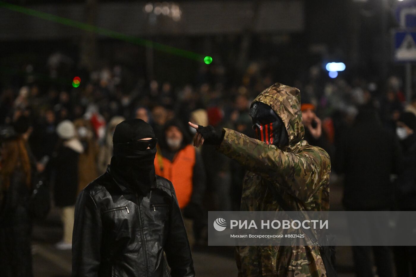 Акция протеста оппозиции в Тбилиси