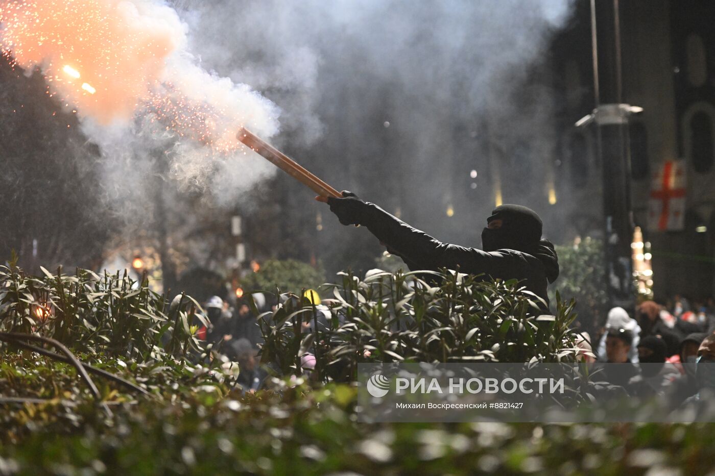 Акция протеста оппозиции в Тбилиси