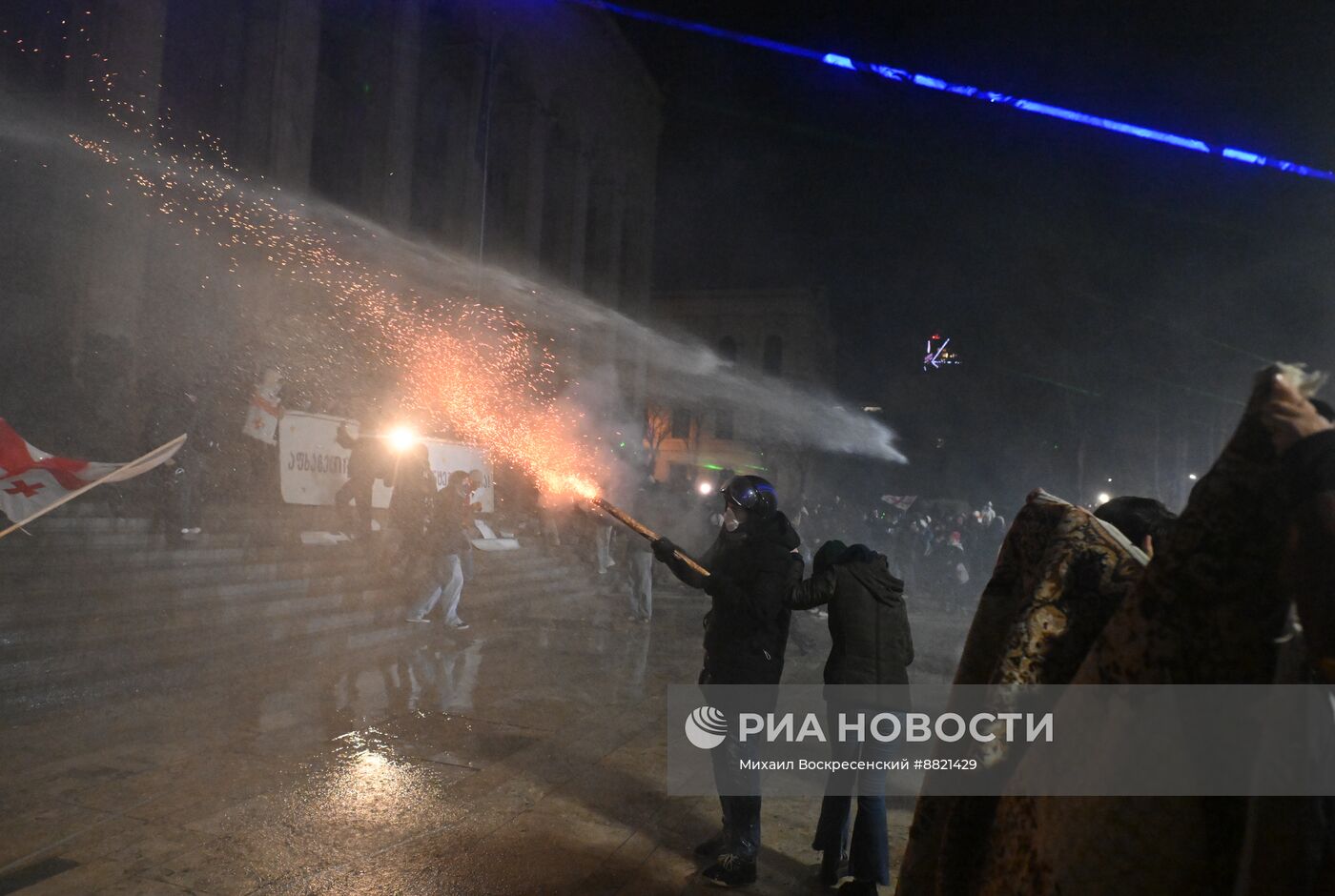 Акция протеста оппозиции в Тбилиси