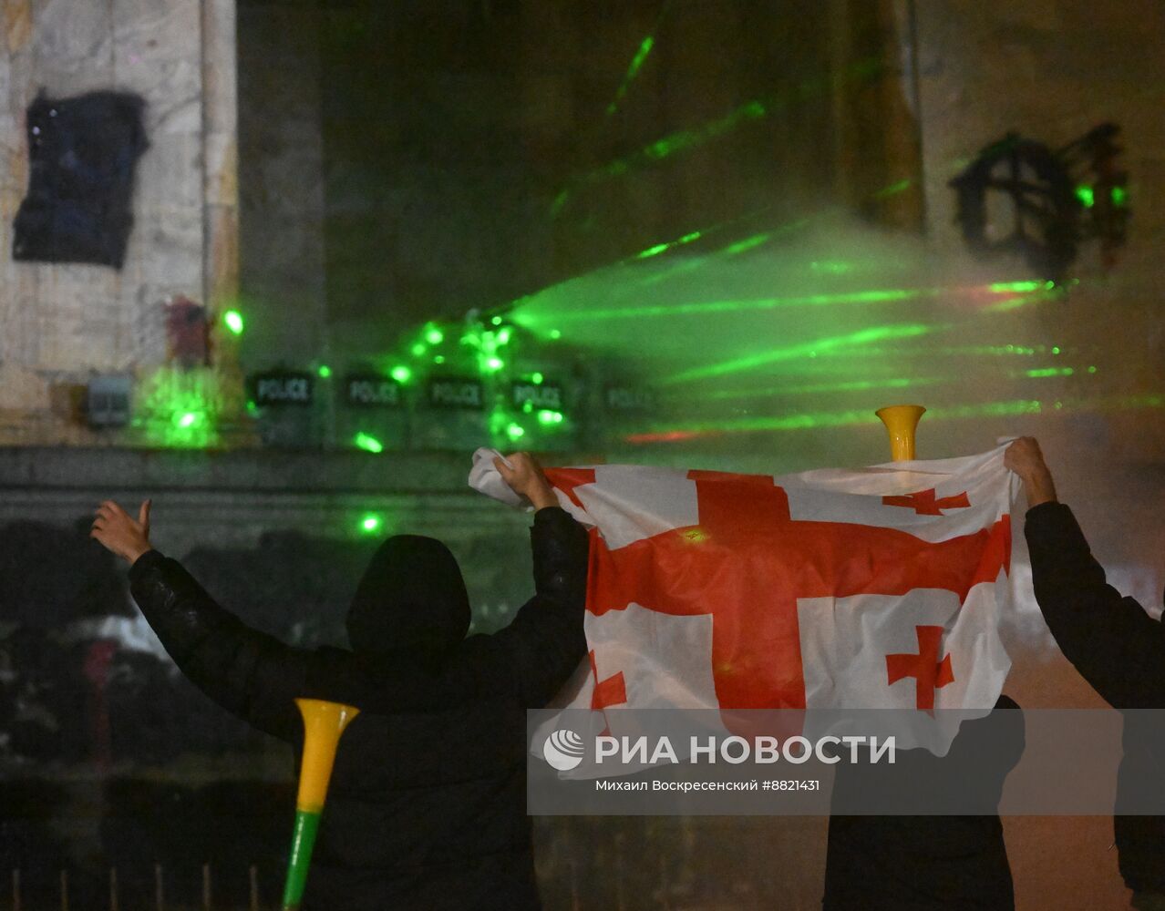 Акция протеста оппозиции в Тбилиси