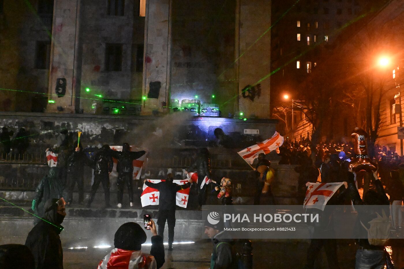 Акция протеста оппозиции в Тбилиси