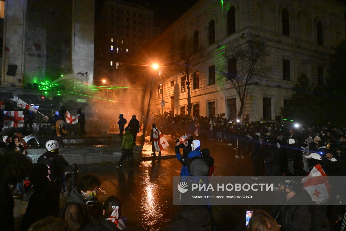 Акция протеста оппозиции в Тбилиси