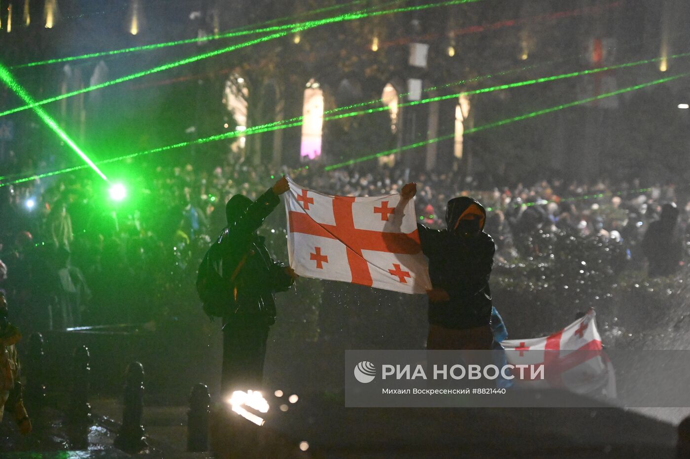 Акция протеста оппозиции в Тбилиси