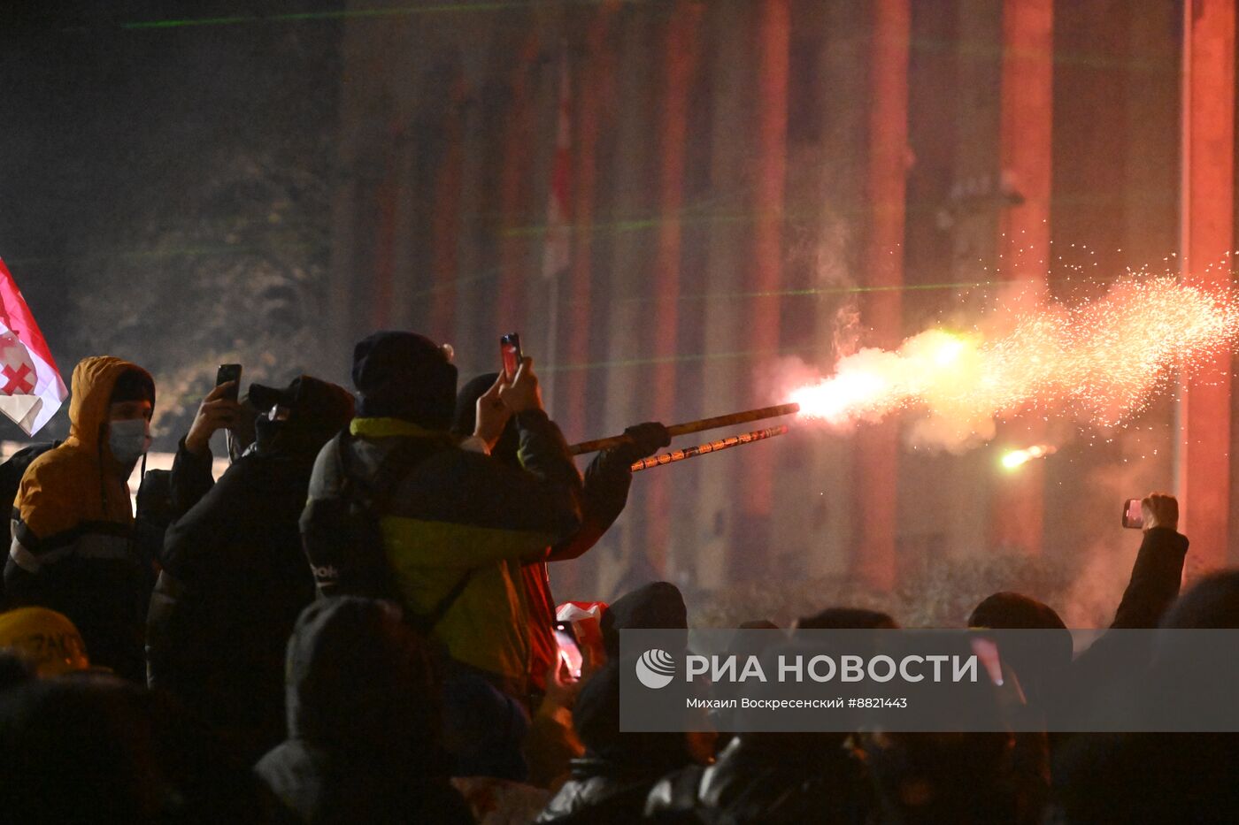 Акция протеста оппозиции в Тбилиси