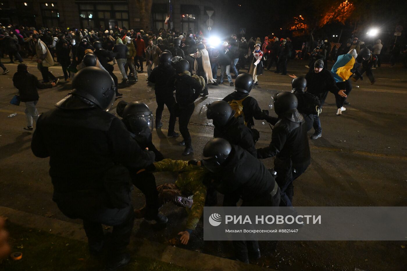 Акция протеста оппозиции в Тбилиси