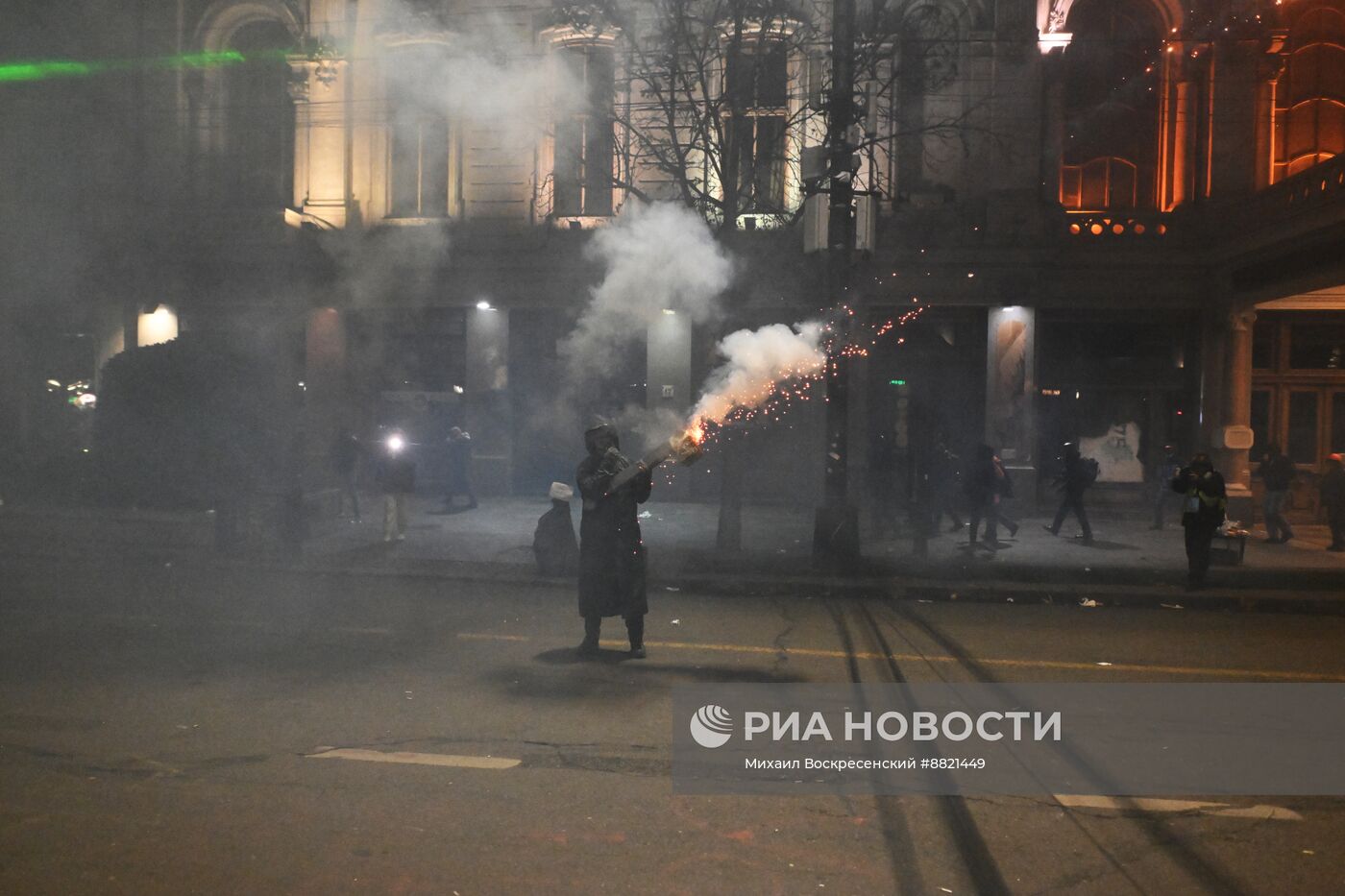 Акция протеста оппозиции в Тбилиси