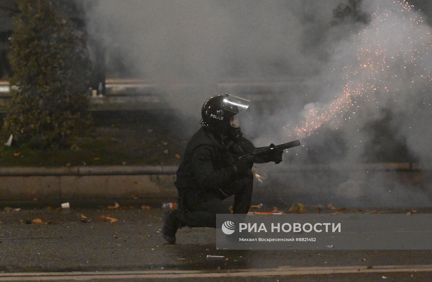 Акция протеста оппозиции в Тбилиси