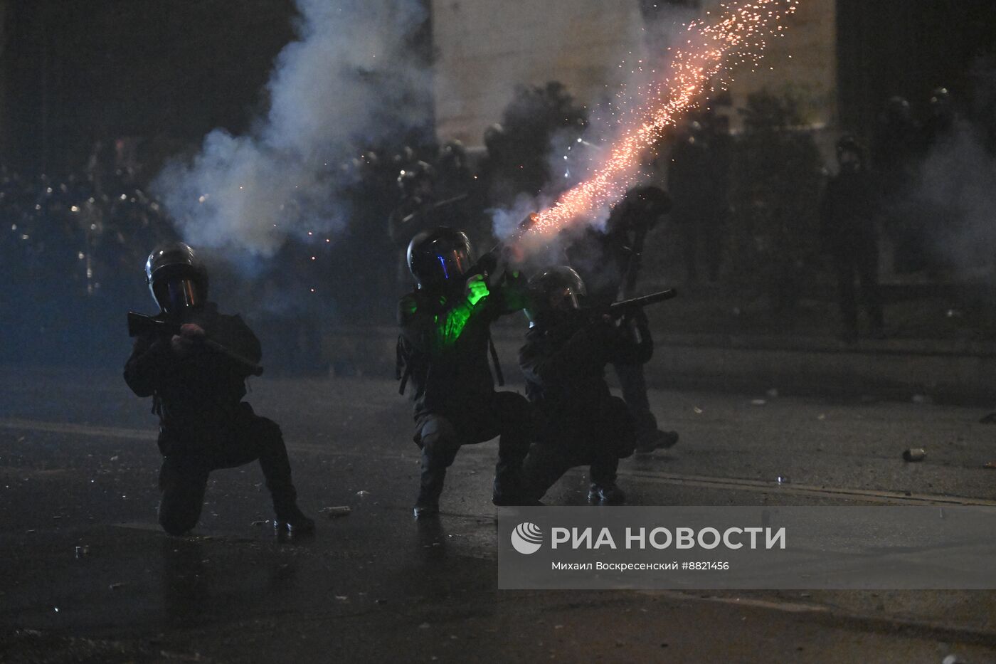 Акция протеста оппозиции в Тбилиси