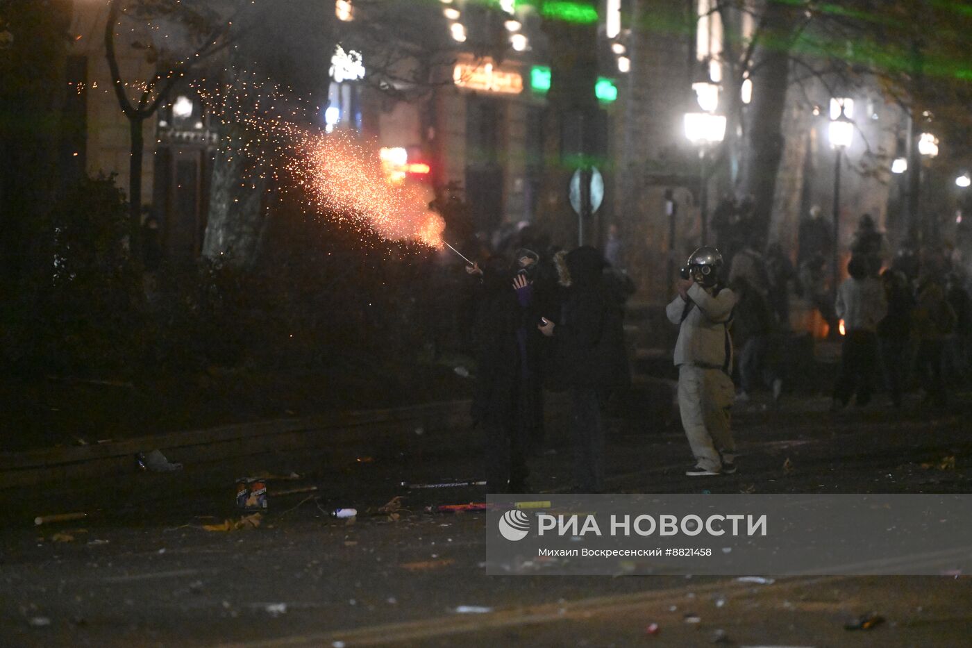 Акция протеста оппозиции в Тбилиси