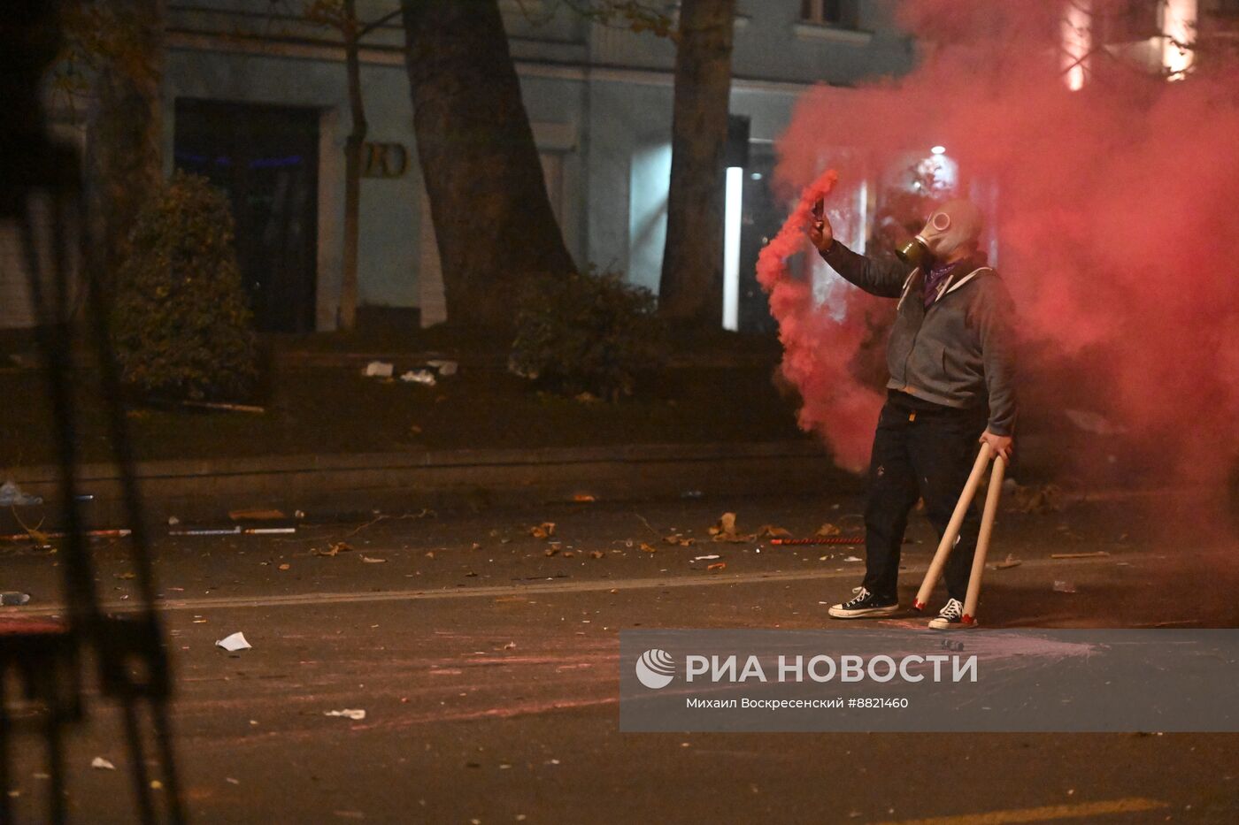 Акция протеста оппозиции в Тбилиси