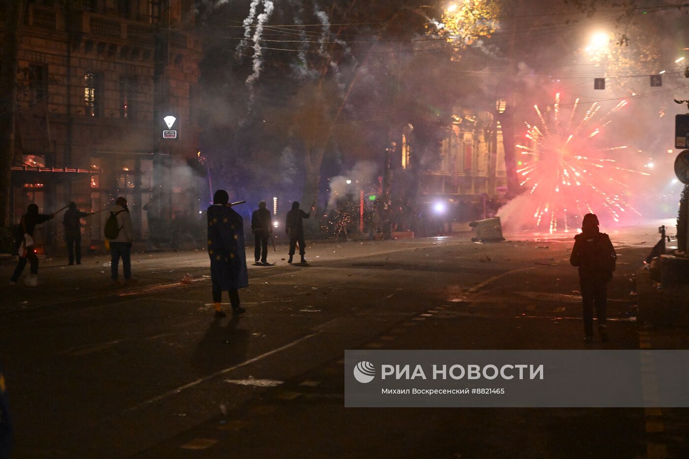 Акция протеста оппозиции в Тбилиси