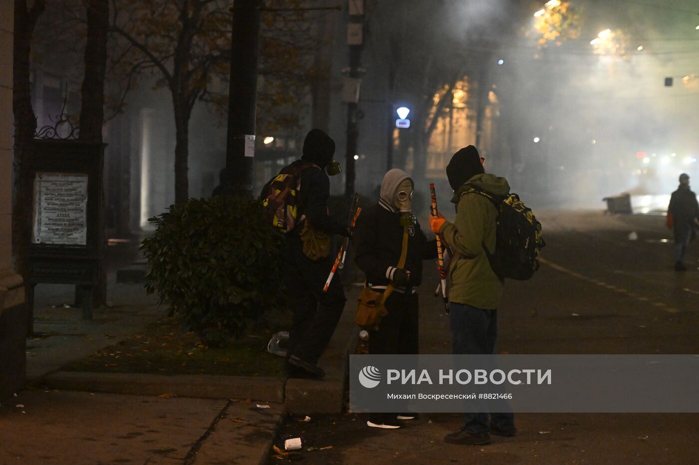 Акция протеста оппозиции в Тбилиси