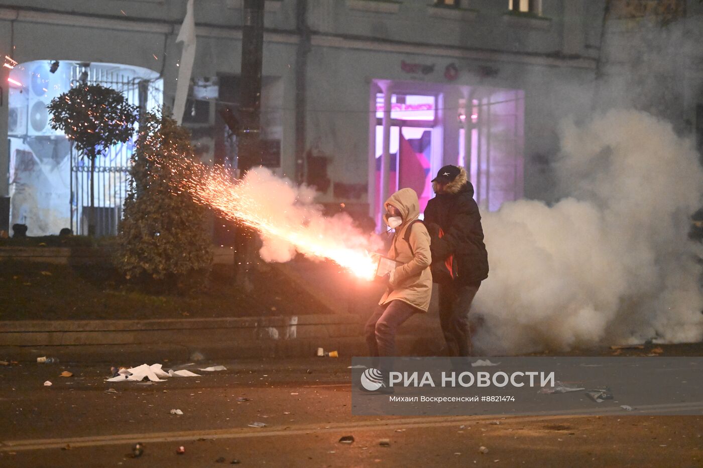 Акция протеста оппозиции в Тбилиси