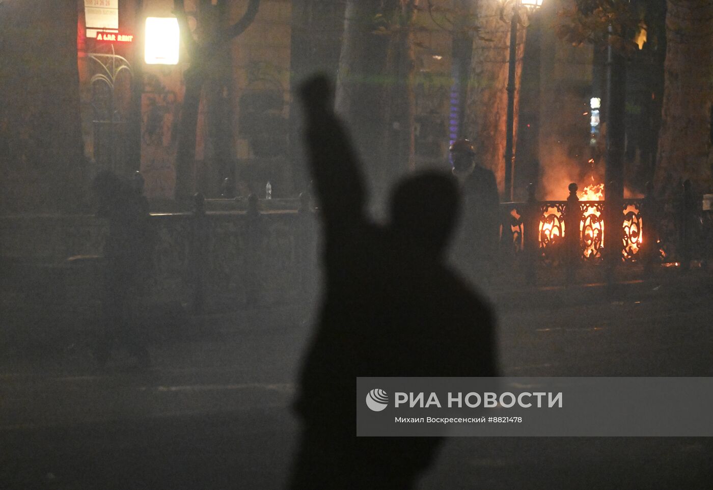 Акция протеста оппозиции в Тбилиси