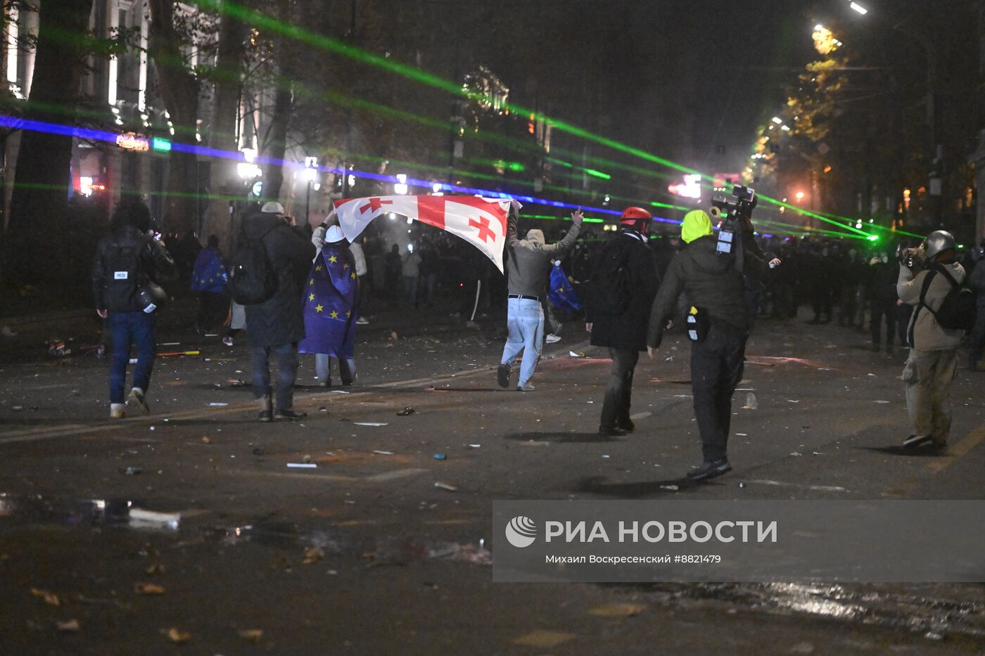 Акция протеста оппозиции в Тбилиси