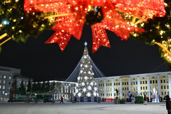 Новогоднее украшение центра Кирова