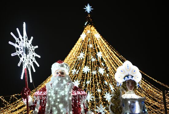 Новогоднее украшение центра Кирова