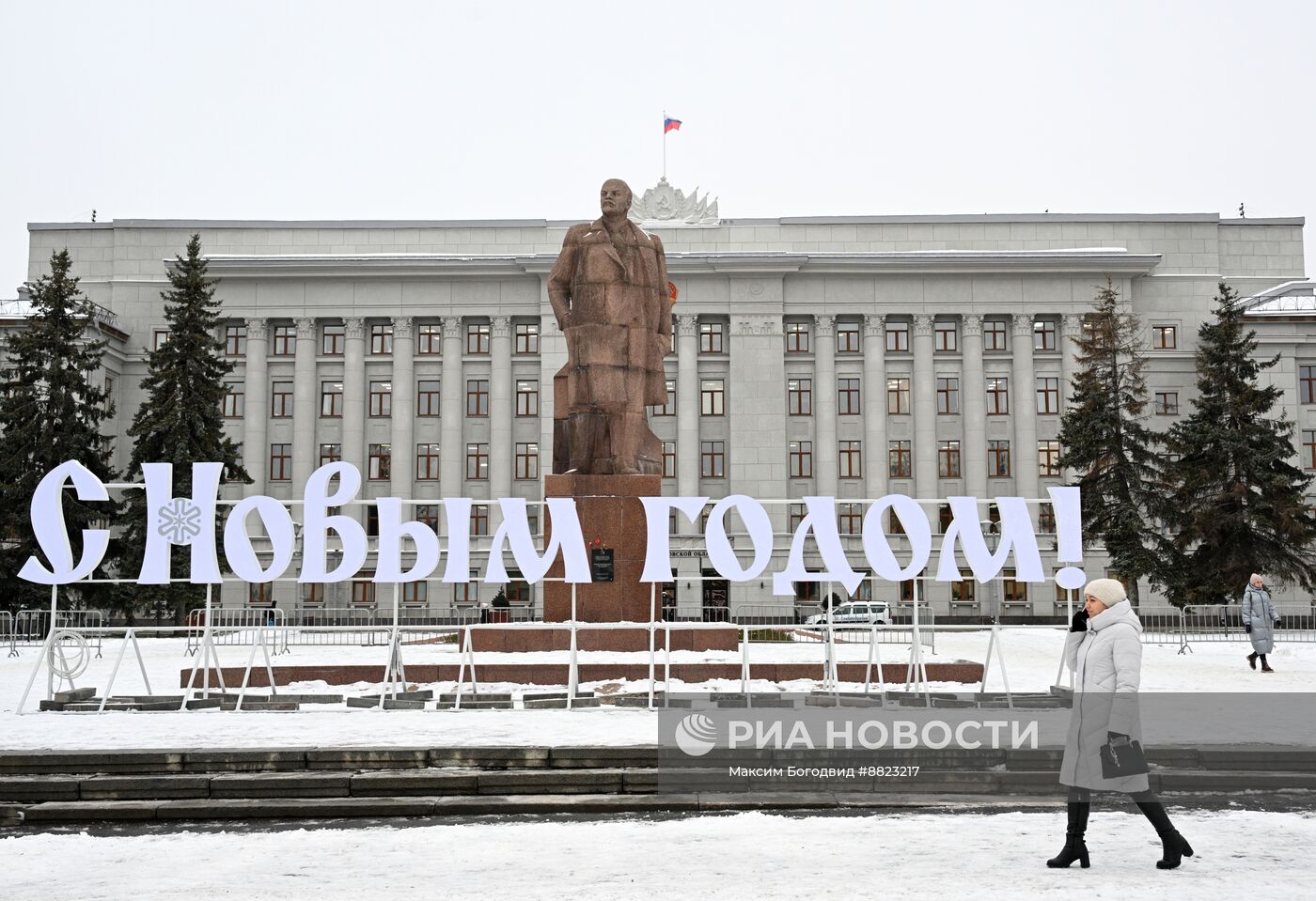 Новогоднее украшение центра Кирова