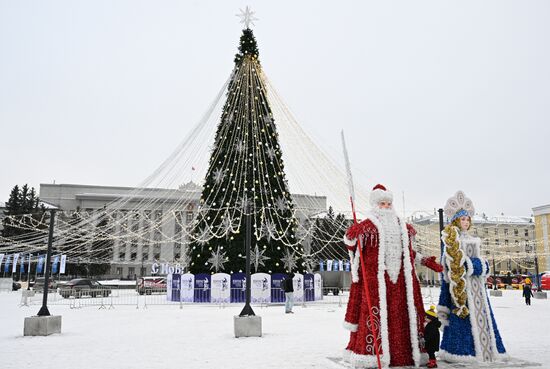 Новогоднее украшение центра Кирова